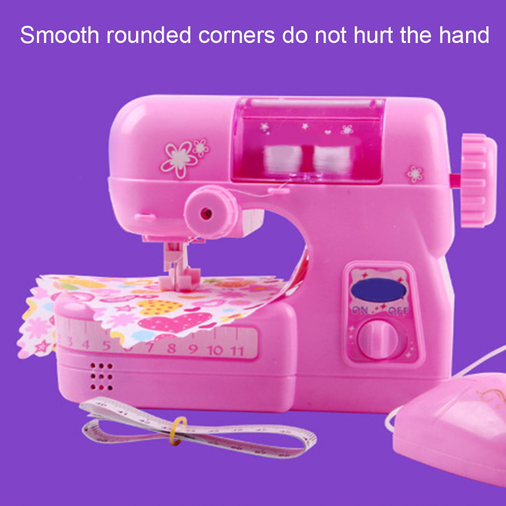 Electric Mini Size Sewing Machine Toy Learn Kids Arts and Crafts Activities  Gift for Kids Beginners