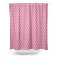 thumbnail image 1 of S4Sassy Pink Floral Block Printed Bathroom Curtain Waterproof Shower Drapes-60 x 70 Inch, 1 of 1
