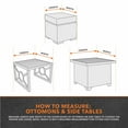 thumbnail image 4 of Modern Leisure Garrison Square Fire Pit Table Cover, Waterproof, 32" Square x 22"H, Sandstone, 4 of 12
