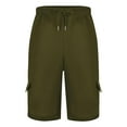 thumbnail image 1 of WEAIXIMIUNG Mens Overalls Shorts Mens Cargo Shorts Trend Athleisure Loose Micro Elastic Quarter Pants, 1 of 6