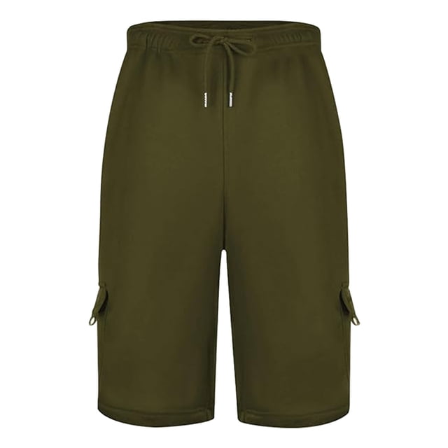 WEAIXIMIUNG Mens Overalls Shorts Mens Cargo Shorts Trend Athleisure Loose Micro Elastic Quarter Pants