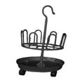 thumbnail image 1 of Lipstore Revolving Shoe Tree Freestanding Shoe Display with Wheels Shoe Storage Organizer Black Single Layer, 1 of 8