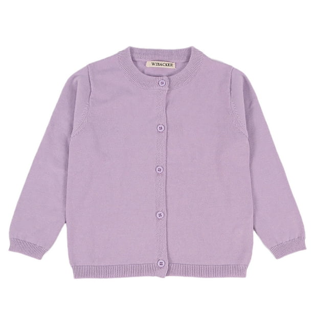 WIBACKER Baby Girls Boys Cardigan Long Sleeve Uniforms Knit