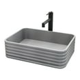 thumbnail image 2 of Vigo Vgt2105 Cadman 18" Rectangular Concrete Vessel Bathroom Sink - Black, 2 of 7