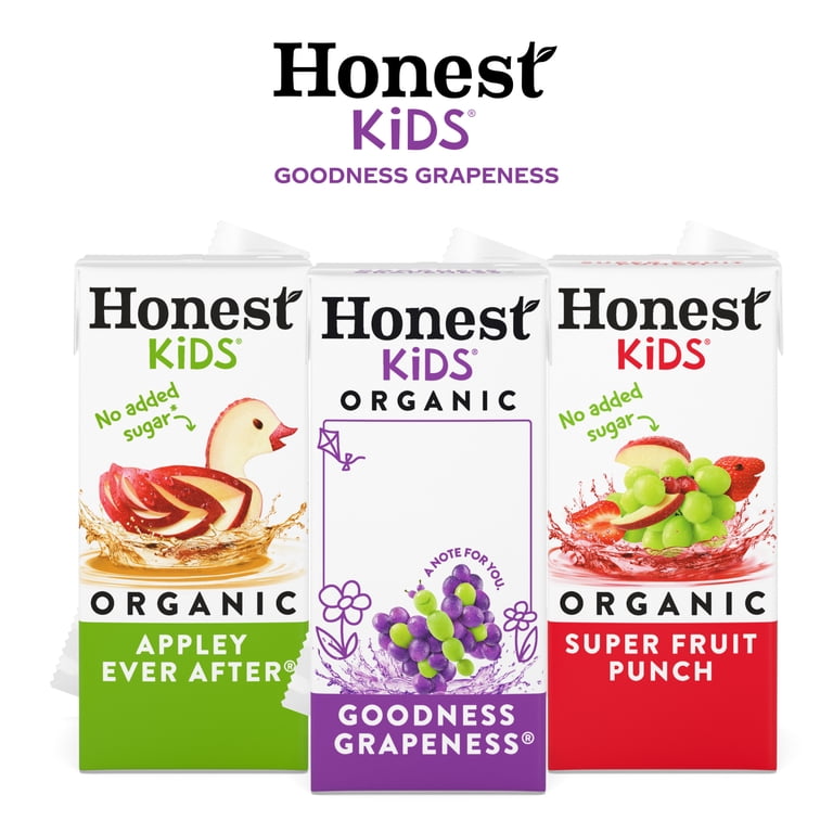10 pack) Honest Kids Goodness Grapeness Organic Juice Drink