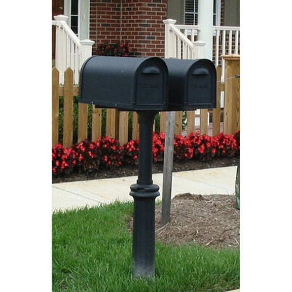 Special Lite Products Tacoma Decorative Direct Burial Mailbox Post for Curbside Mailbox with Double Mounting Plate in Verde Green Finish