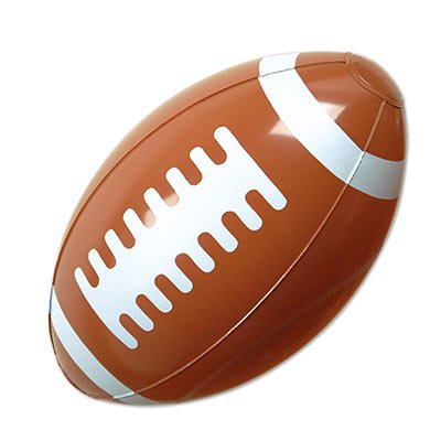 Club Pack Of 12 Brown And White Inflatable Football Superbowl