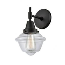 447-1W-BK-G532-Innovations Lighting-Oxford - 1 Light Wall Sconce-11 Inches Tall and 7.5 Inches Wide-Matte Black Finish-Clear Glass Color