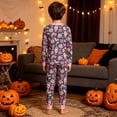 thumbnail image 5 of MEZZALL Halloween Boys Girls Cartoon Print Pajama Sets O-Neck Long Sleeve T-Shirts And Pants Soft Sleepwear For Toddler Home Loungewear 2 Piece Nightwear, 5 of 5