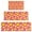 Yellow Lemon Fruit-3, variant on Yellow Lemon Fruit Shapes Orange Pattern Kitchen Rugs Sets Of 3,Kitchen Runner Rugs Non Skid Washable,Decorative Kitchen Floor Mats for Kitchen,Sink,Laundry,17"x30" 17"x47" 17"x59"