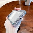 thumbnail image 3 of Designer Compatible with iPhone 15 Pro Max Bling Clear Case for Women Girl,Cute Glitter Phone Case with Sparkle Rhinestone Diamond Camera Protection，Airbag anti-fall Crystal Hard Back Cover, 3 of 12