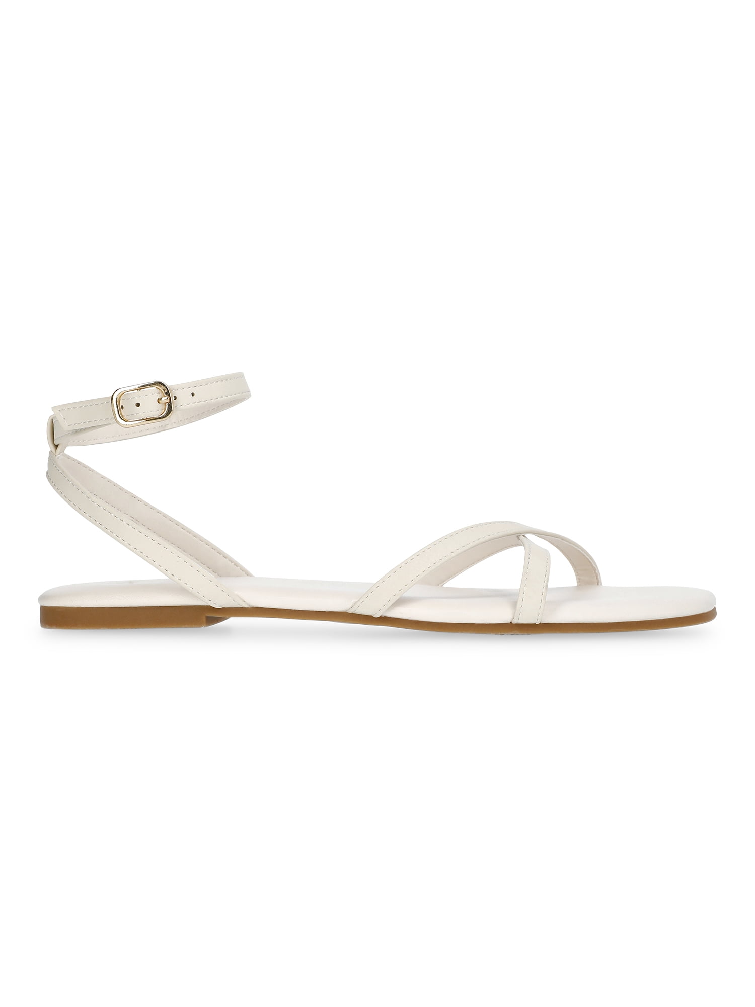 Time and Tru Women's Strappy Flat Sandals