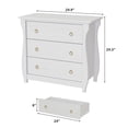 thumbnail image 3 of Commode Bohème Moderne à 3 Tiroirs - Pieds Courbés et Détails en Rotin, Armoire de Rangement à Espaces Multiples pour Balcon/chambre/entrée, 3 of 9