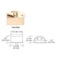 thumbnail image 2 of CRL EH238 Brass Showcase Pivot Hinges for 1/4" Glass - pack of 2, 2 of 5