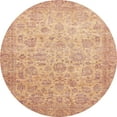 thumbnail image 1 of Ahgly Company Machine Washable Indoor Round Abstract Orange Area Rugs, 6' Round, 1 of 7
