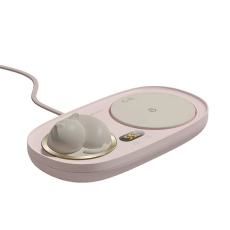 

CuiYou Heating Cup Mat 1 Set Heat Water LED Digital Display Safe Energy Saving Heating Cup Mat