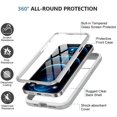 thumbnail image 2 of IBAOLEA Glass+ Case for iPhone 12 Pro Max 6.7 inch, 2020 Full-Body Clear Bumper Case with Built-in 9H Tempered Glass Screen Protector for iPhone 12 Pro Max, White, 2 of 7