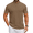 Brown, variant on Men's Mock Neck T-Shirt Short Sleeve Casual Basic Tops Half Turtleneck Pullover Solid Tee