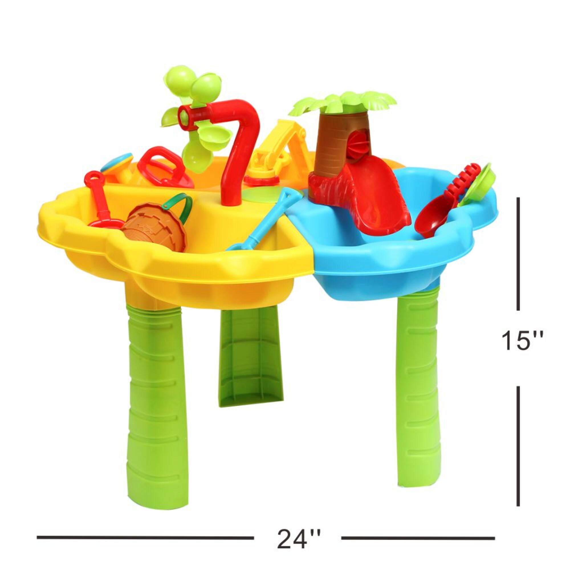 Toddler Sensory Sand and Water Table with Chair | 3 in 1 Indoor & Outdoor Play Table for Kids
