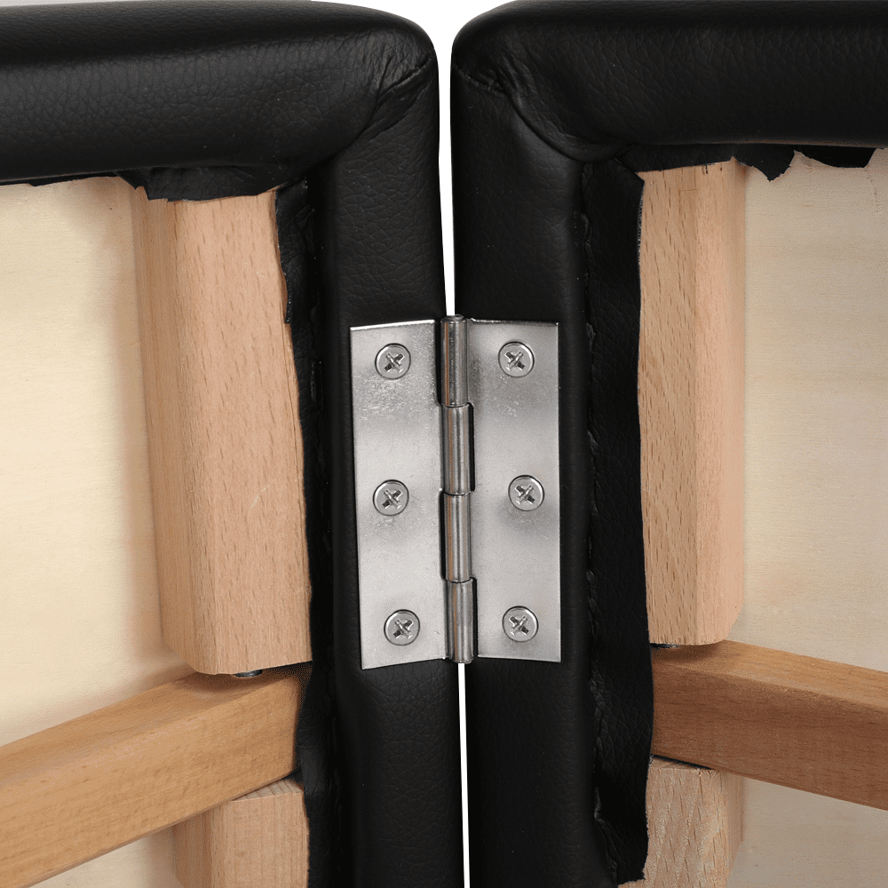 Renwick Adjustable Folding Wooden Massage Table, 84" x 32.3", Black