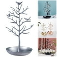 thumbnail image 2 of Jewelry Display Rack, VGFVFSKGA Metal Tree Frame, Ornament Display Tree, Earring Organizer Tree Stand with Tray for Dining Table Mantel, 2 of 8