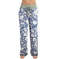 thumbnail image 1 of Doublju Women's High Waist Casual Drawstring Wide Leg Pajama Pants, 1 of 3