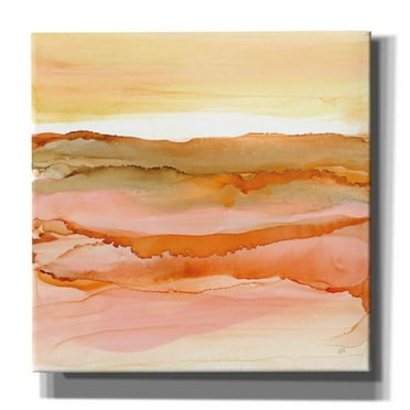 Epic Graffiti 'Desertscape I' by Chris Paschke, Giclee Canvas Wall Art, 18"x18"