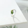 thumbnail image 4 of Gem Stone King 1.07 Ct Green Peridot Green Chrome Diopside 925 Silver and 10K Yellow Gold Ring (Size 5), 4 of 5