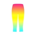 thumbnail image 5 of YUGYXL Women Yoga Leggings Gradient Color Casual Capri Pants Summer High Waisted Stretchy Cropped Pants Sexy Tummy Control Butt Lifting Leggings B Multicolor L, 5 of 5