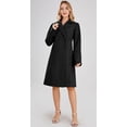 thumbnail image 4 of FUNING Women's Essential Elegant Wear Double Breasted Mid Long Wool Pea Coat, 4 of 5