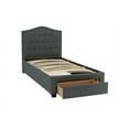 thumbnail image 2 of Imani Twin Size Bed w Drawer Button Tufted - Charcoal, 2 of 9
