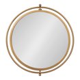 thumbnail image 2 of Kate and Laurel Baron Modern Pivot Mirror, 21 Inch Diameter, Gold, Decorative Adjustable Wall Mirror, 2 of 7