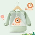thumbnail image 2 of snilers Long Sleeved Bibs for Baby Girl Reversible Waterproof Bib with Sleeves Fall Winter Clothing Stain Resistance Smock Pullover Tops Size 90, 2 of 3