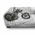 thumbnail image 3 of Skeleton Soft Flannel Fleece Throw Blanket, Crazy Halloween Riding a Motorbike Fun Freedom and Dead Themed, Cozy Plush for Indoor and Outdoor Use, 50" x 70", Charcoal Grey and White, by Ambesonne, 3 of 6