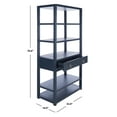 thumbnail image 3 of SAFAVIEH Johni Glam Style 1 Drawer 5 Shelf Etagere, Navy (32 in. W x 18 in. D x 70 in. H), 3 of 14