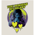 thumbnail image 2 of The Exorcist You Possess My Heart Adult Sand Long Sleeve Hoodie-Small, 2 of 7