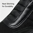 thumbnail image 4 of CHICVOMEY Men's Black Casual Walking Shoes Breathable Mesh Knob Quick Lace Up Sneakers Lightweight Comfortable Dress Shoes for Men Office Daily Outdoor Wear, 4 of 9