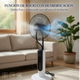 thumbnail image 3 of Ventilador de Pie con Nebulizador, 3 Velocidades, Oscilación, Temporizador 0-12 Horas, 123 cm, 85W, Portátil y Ligero, Diseño Compacto, para Dormitorio, Sala, Cocina y Oficina, 3 of 8