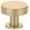 Brass, variant on Emtek 86322 Cadet 1-1/4" Mushroom Cabinet Knob From The Mid Century Modern Collection -