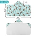 thumbnail image 4 of Yayeee Kids Hooded Towel with Hand Pockets Beach Soft Absorbent Bath Wrap 50 x 23.5 inch, Swimming Otters Pattern, 4 of 5