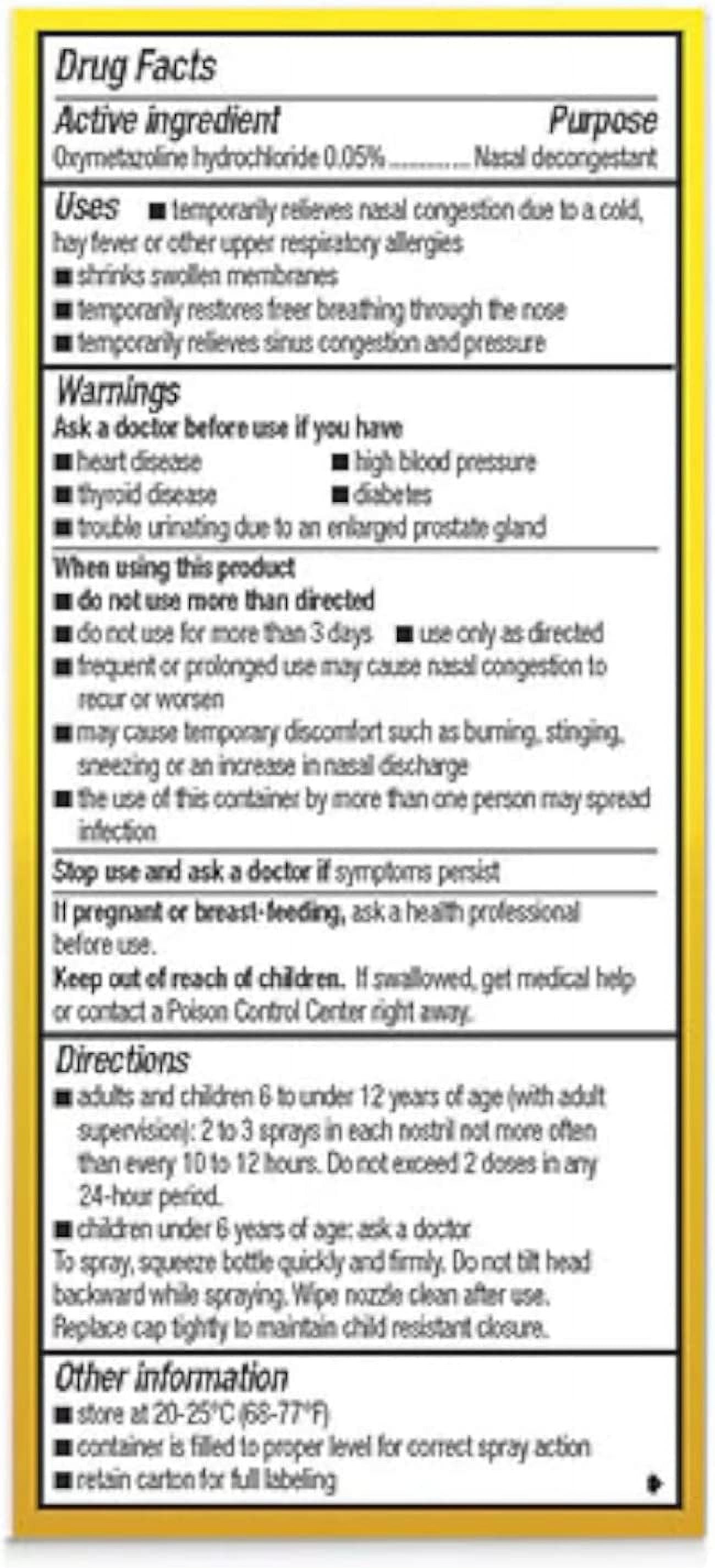 Dristan 12-Hour Nasal Spray, 0.5 Oz (Pack of 3) by