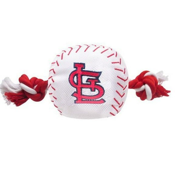 Pets First MLB St. Louis Cardinals Nylon Baseball Rope Tug Toy, MLB Licensed, Heavy Duty and Durable Toy