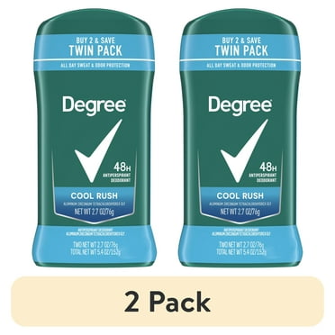 (2 pack) Degree Men Original Antiperspirant Deodorant for Men Cool Rush Twin Pack, 2.7oz