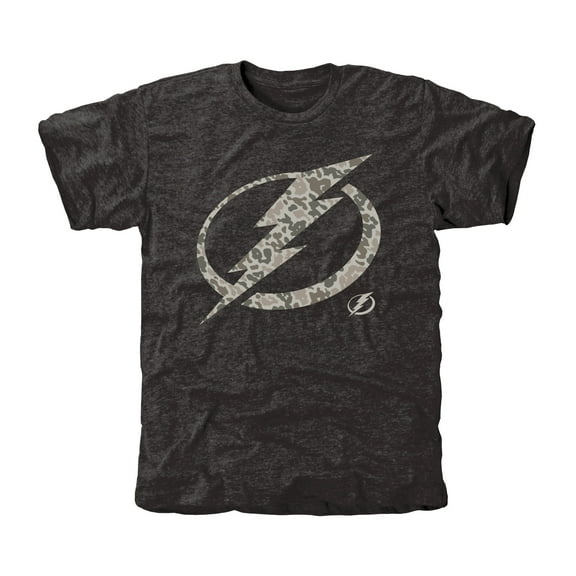Men's Tampa Bay Lightning Black Rink Warrior Tri-Blend T-Shirt
