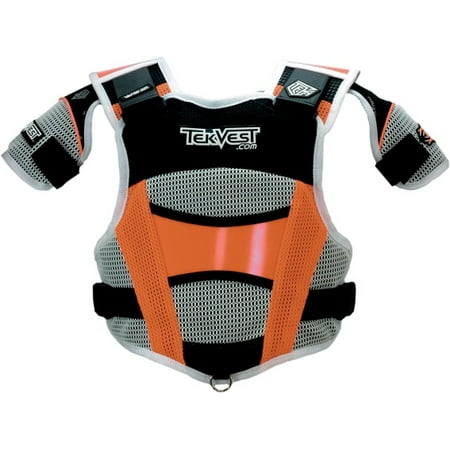 Tekvest Pro Lite SX Youth Vest Orange/Black (Best Tekvest For Snowmobiling)