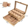 thumbnail image 5 of Sfugno 10 Slot Rustic Wooden Watch Box Organizer for Men with Removable Pillows, 5 of 6