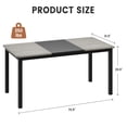 thumbnail image 2 of Computer Desk – Large Office Desk with Storage, Modern Writing Desk for Home Office, Study, Available in 63" or 70.9" Width, 23.6" or 31.5" Depth – Black+Gray / Black+Retro / Retro Color, 2 of 8