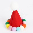 thumbnail image 1 of Sombrero de Navidad con bola de piel de gato, sombreros de perro pequeño, sombrero de fiesta de cumpleaños de gato para vacaciones, cachorros de boda, accesorios de disfraz de gatito, 1 of 4