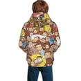 thumbnail image 2 of Youth Cartoon Hoodie Fashion Long Sleeve Kids Pullover Coat Casual Hoody Hooded Sweatshirts for Boys Girls, 2 of 8