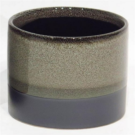 AI-CE00-177-Q01 Gray & Black Reactive Glaze Ceramic Planter